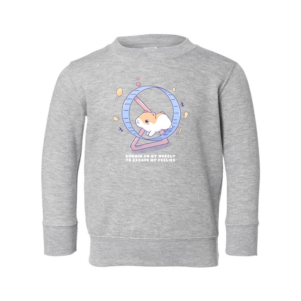 Heather Gray Hamster Toddler Crewneck Sweatshirt