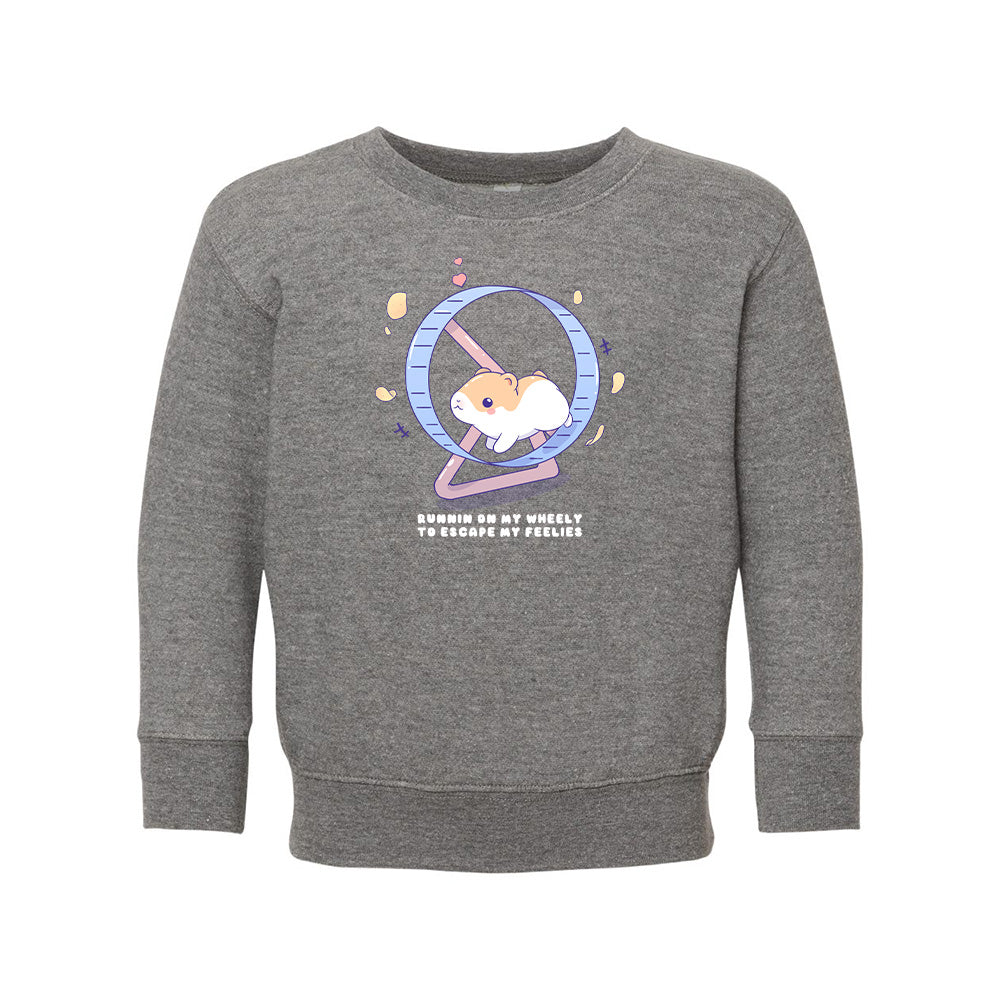 Heather Gray Hamster Toddler Crewneck Sweatshirt