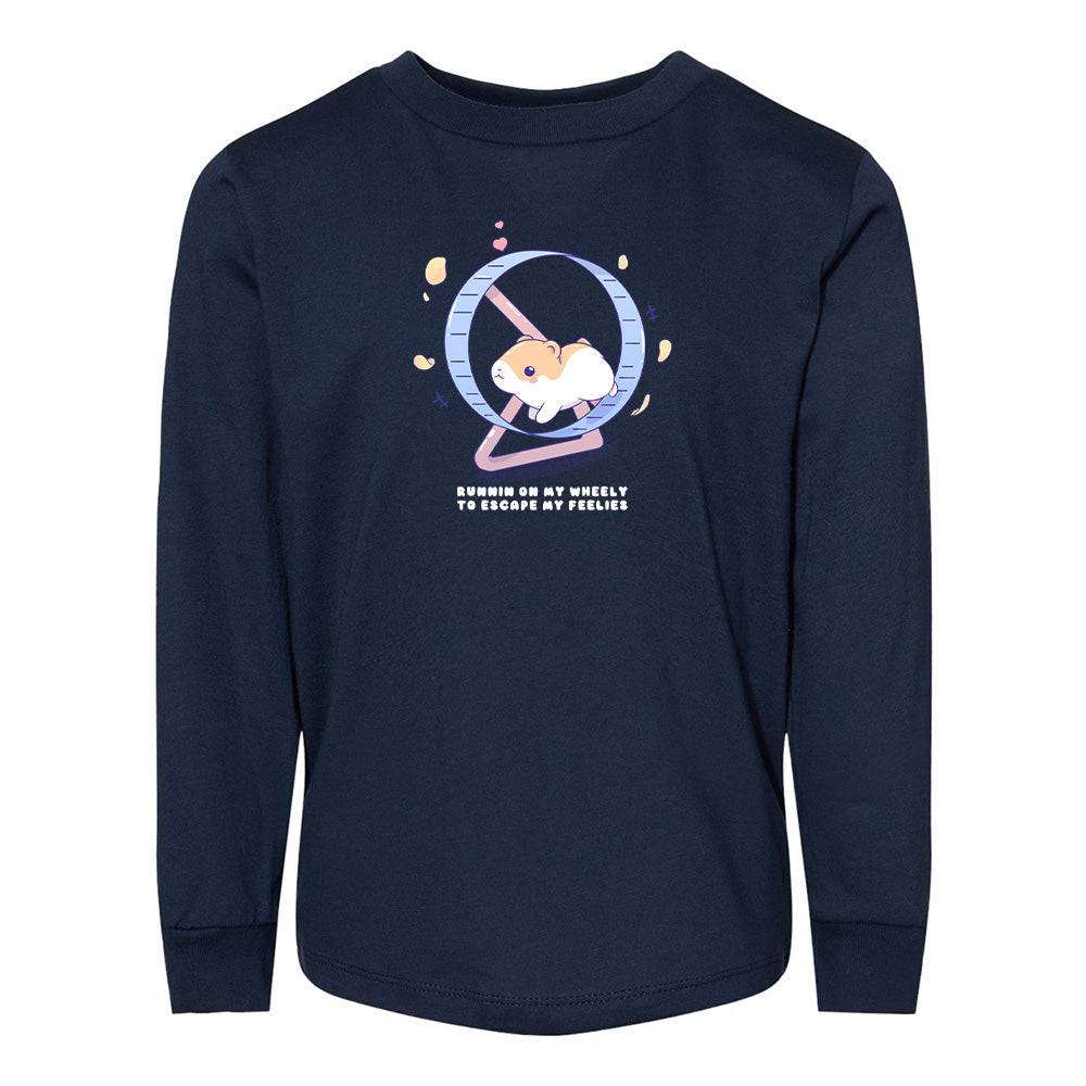 Navy Hamster Toddler Longsleeve Sweatshirt