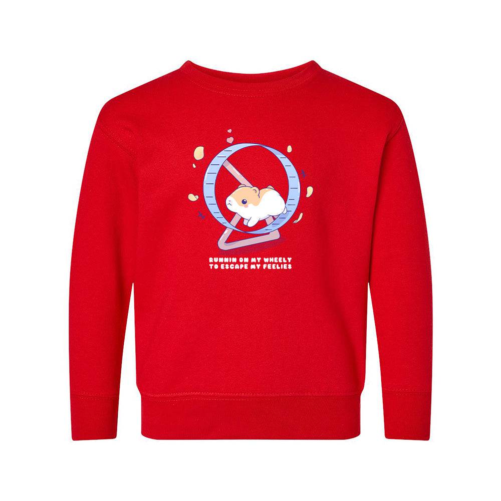 Red Hamster Toddler Crewneck Sweatshirt