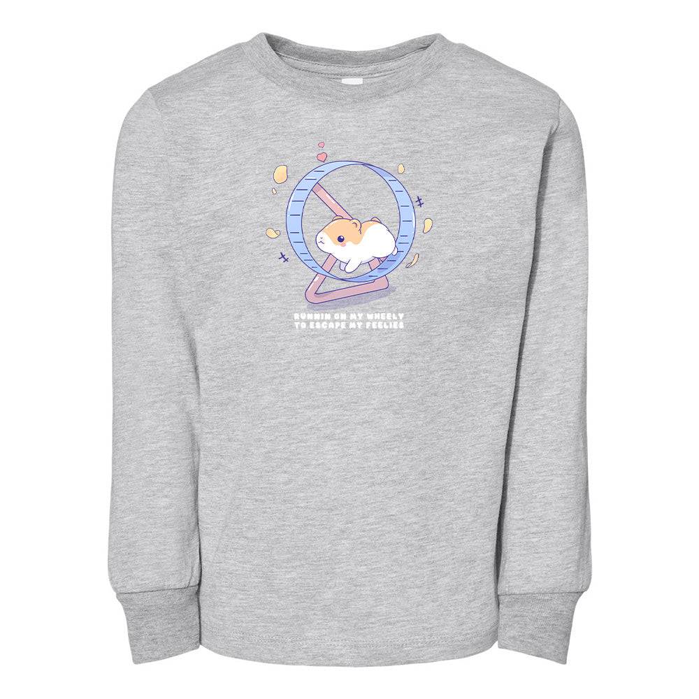 Sports Gray Hamster Toddler Longsleeve Sweatshirt