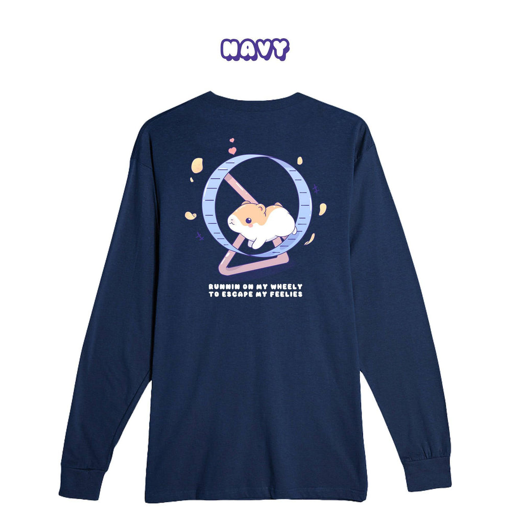 Hamster Navy Longsleeve T-shirt