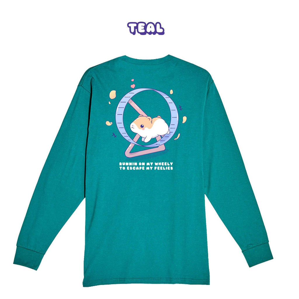 Hamster Teal Longsleeve T-shirt