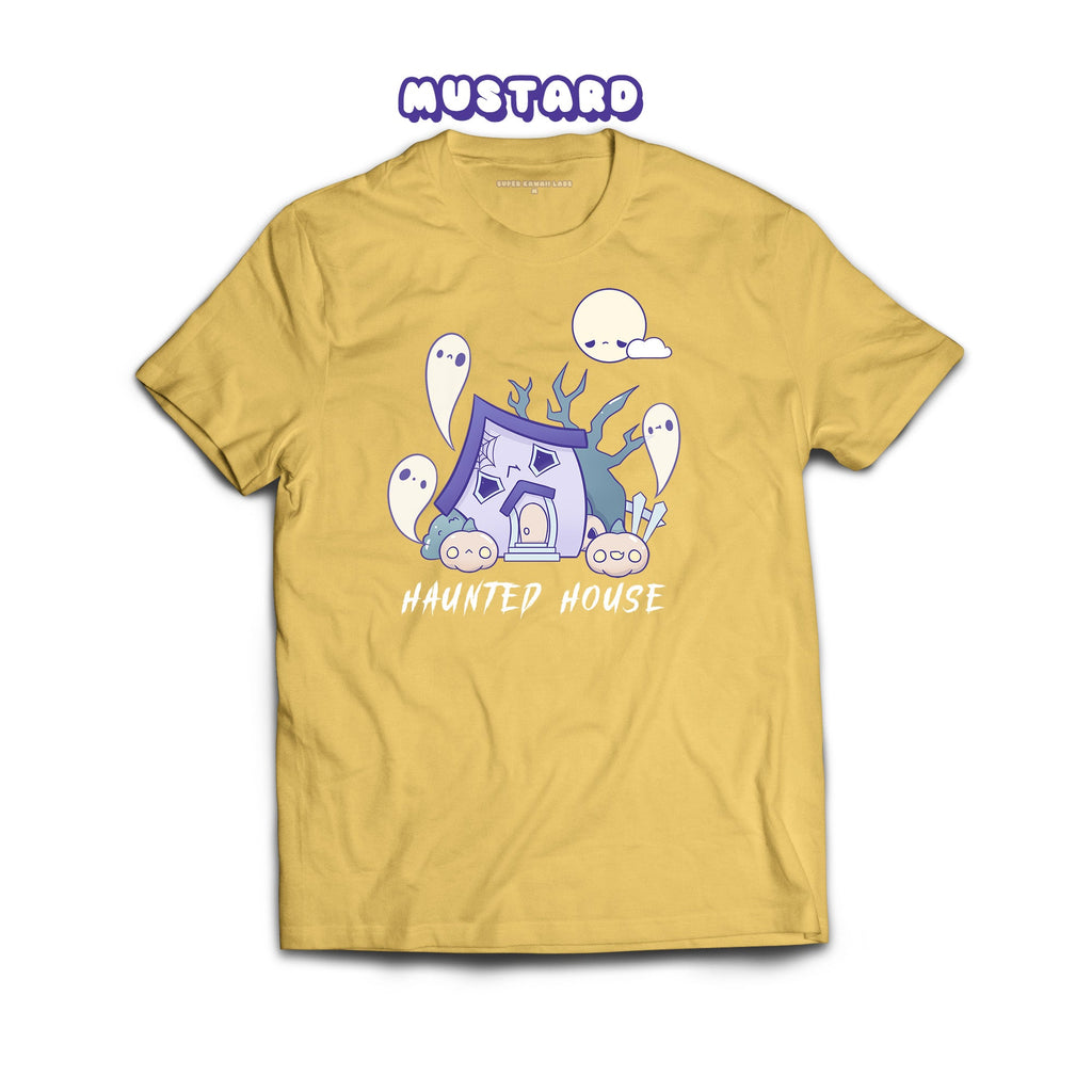 Haunted House T-shirt, Mustard 100% Ringspun Cotton T-shirt
