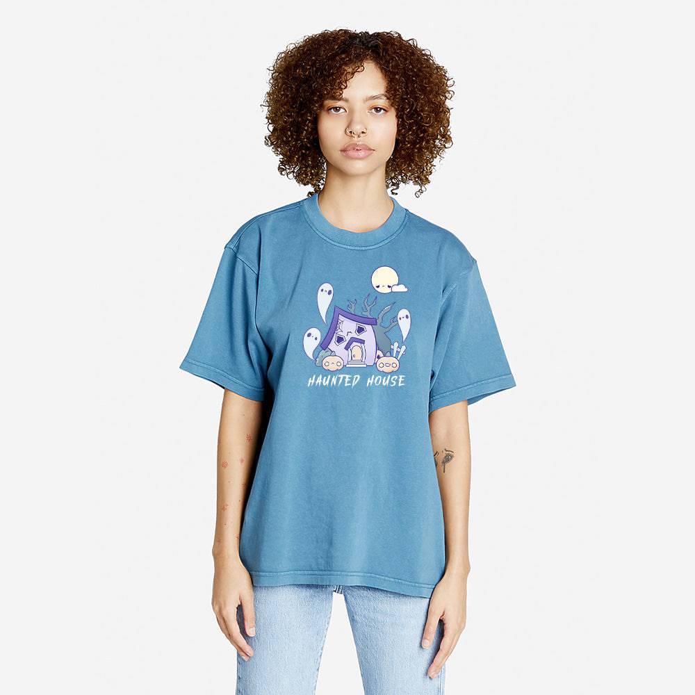 Pebble Ice HauntedHouse Oversized Boxy Streetwear Tee