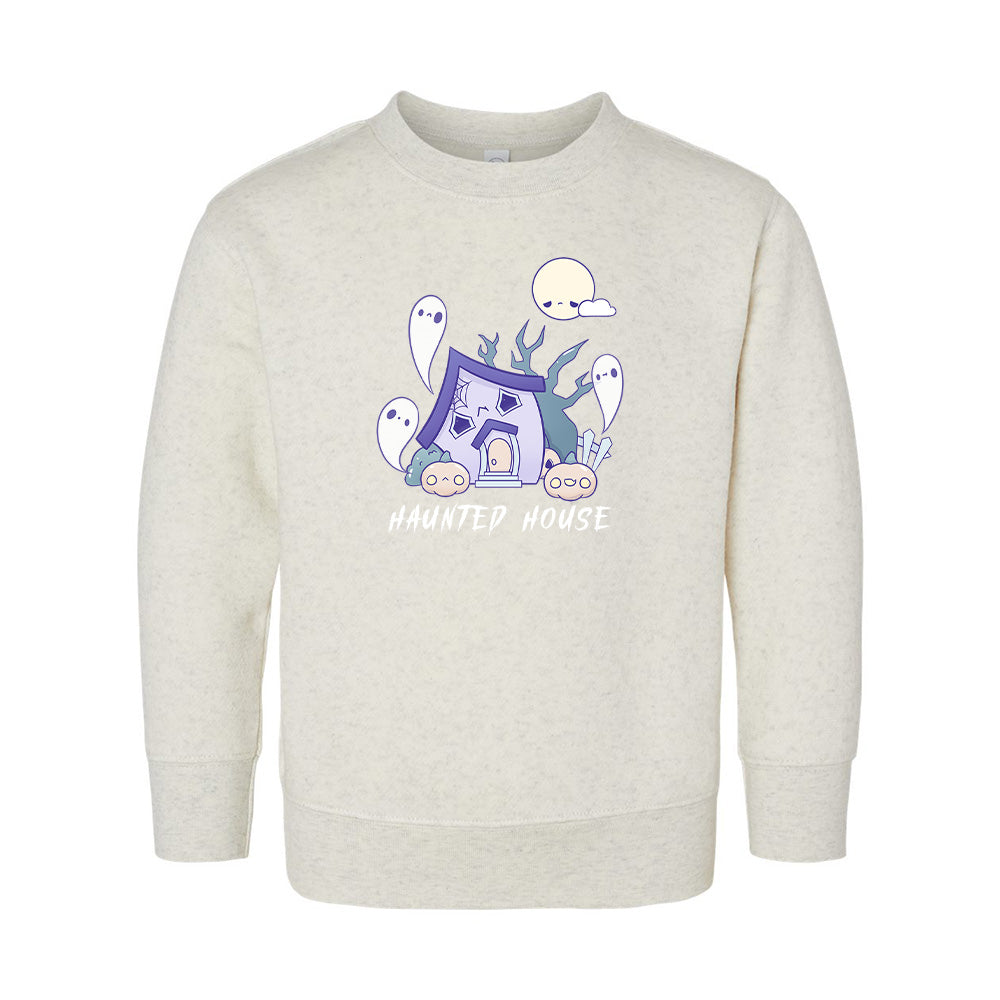 Natural HauntedHouse Toddler Crewneck Sweatshirt