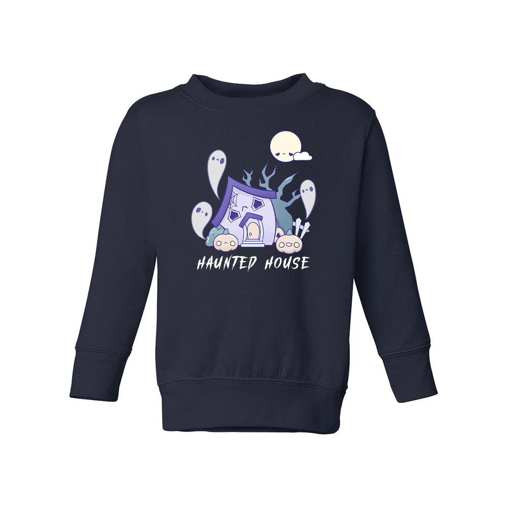 Navy HauntedHouse Toddler Crewneck Sweatshirt