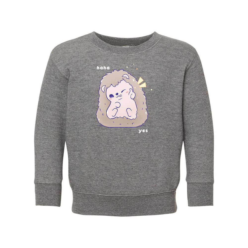 Heather Gray Hedgehog Toddler Crewneck Sweatshirt