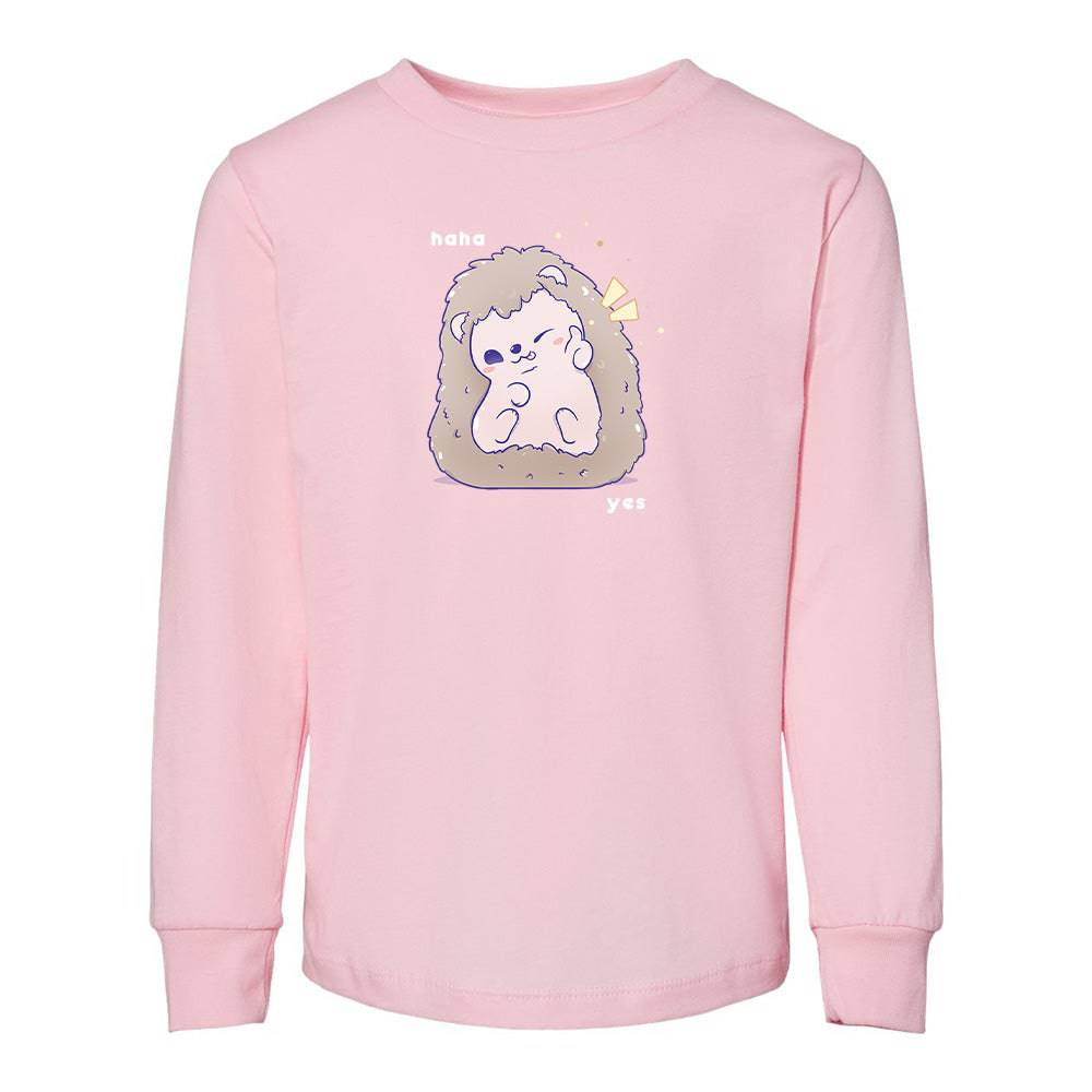 Pink Hedgehog Toddler Longsleeve Sweatshirt