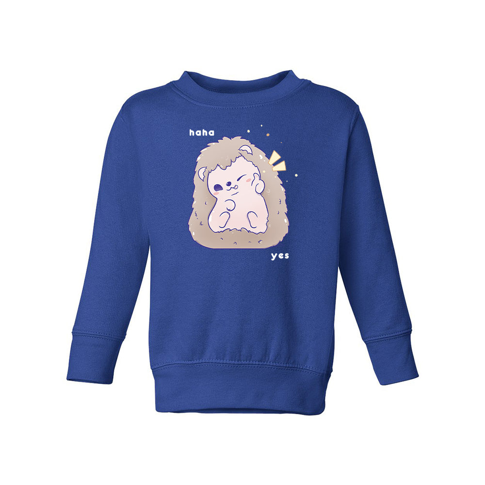 Royal Blue Hedgehog Toddler Crewneck Sweatshirt