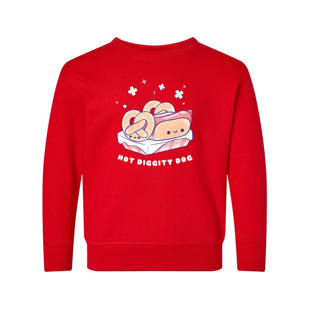 Red HotDog Toddler Crewneck Sweatshirt