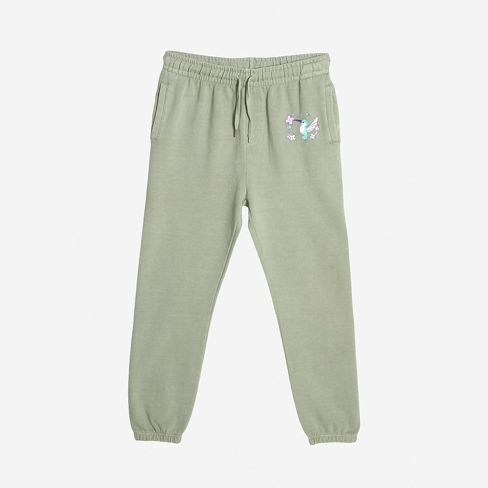 Oil Green Hummingbird Urban Sweatpants