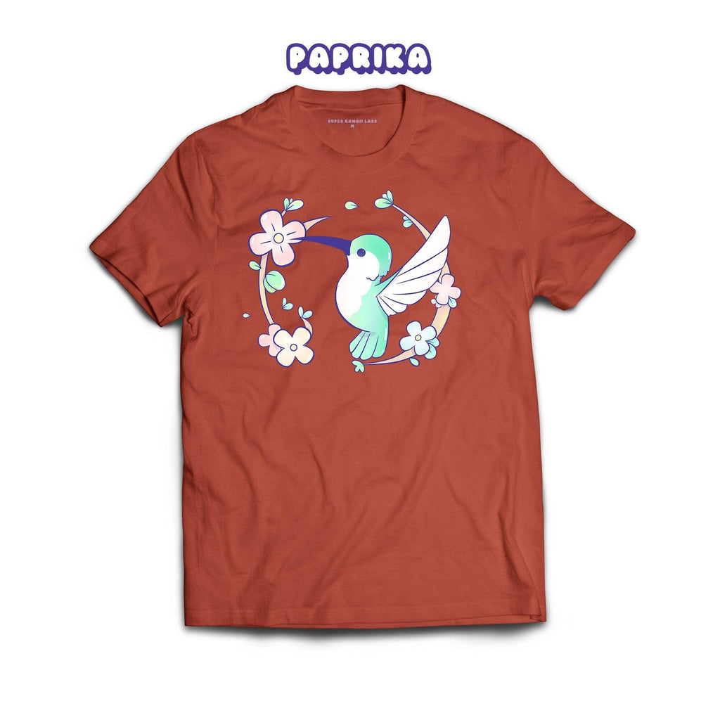 Hummingbird T-shirt, Paprika 100% Ringspun Cotton T-shirt