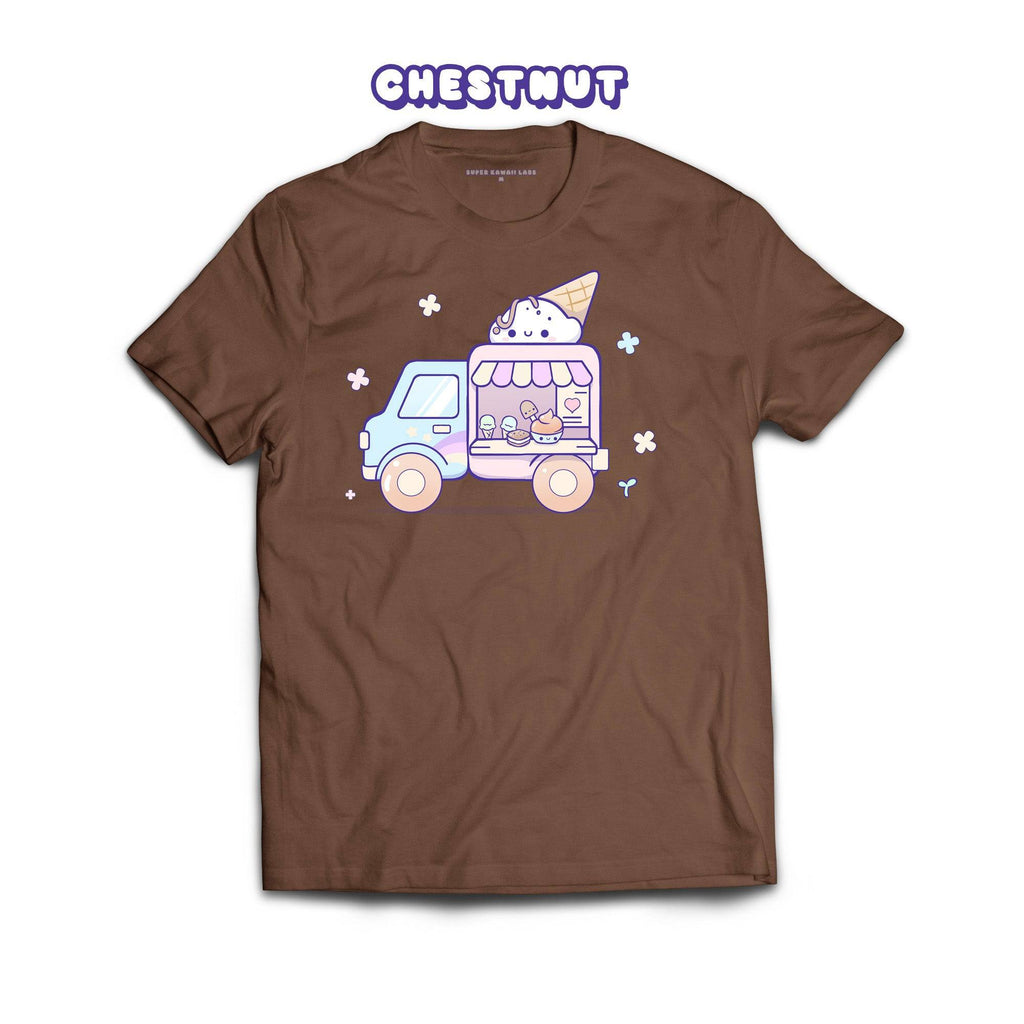 IceCreamTruck T-shirt, Chestnut 100% Ringspun Cotton T-shirt