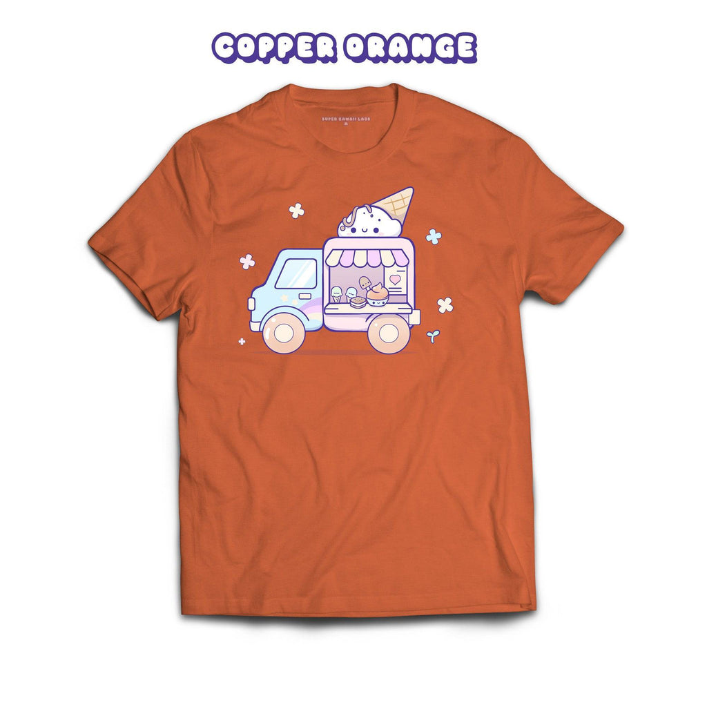 IceCreamTruck T-shirt, Copper Orange 100% Ringspun Cotton T-shirt