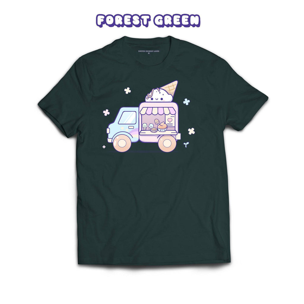 IceCreamTruck T-shirt, Forest Green 100% Ringspun Cotton T-shirt