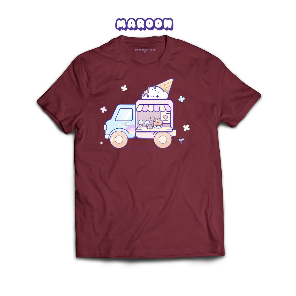 IceCreamTruck T-shirt, Maroon 100% Ringspun Cotton T-shirt
