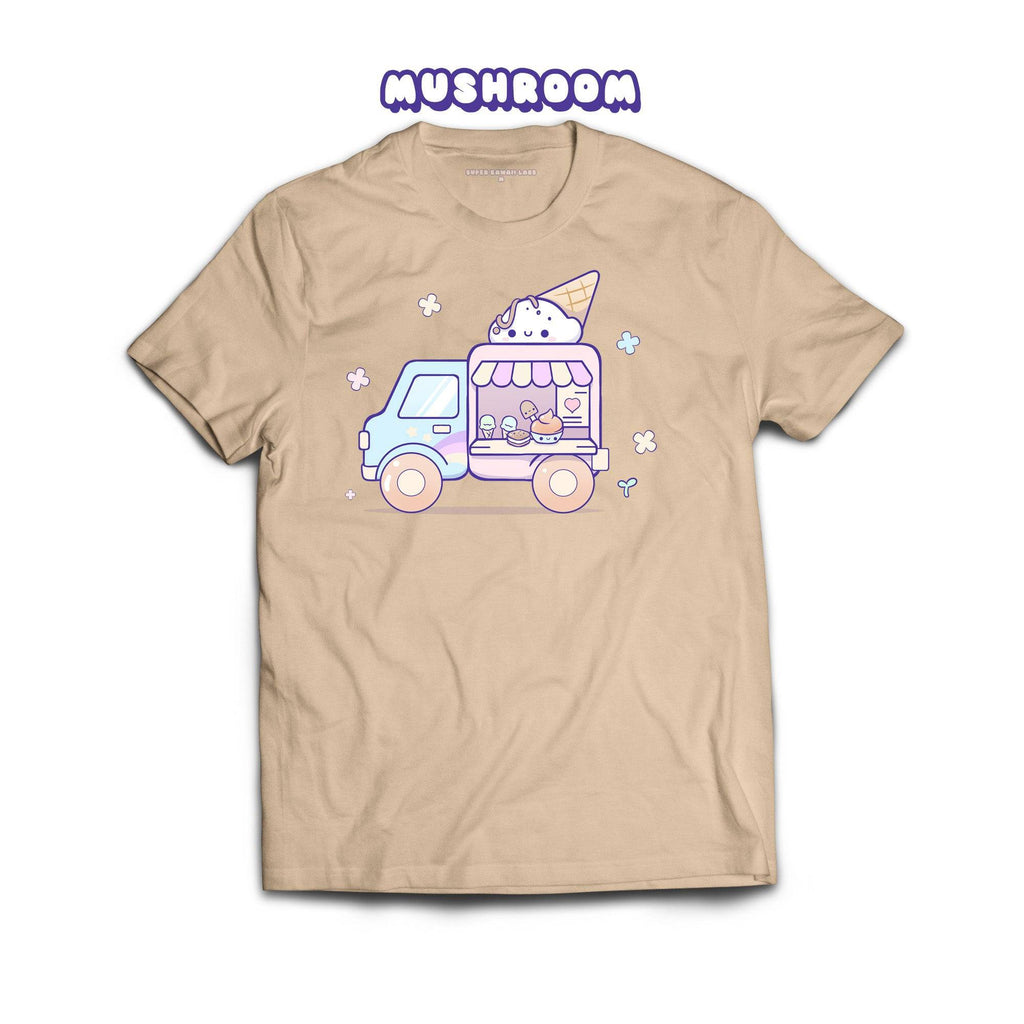IceCreamTruck T-shirt, Mushroom 100% Ringspun Cotton T-shirt