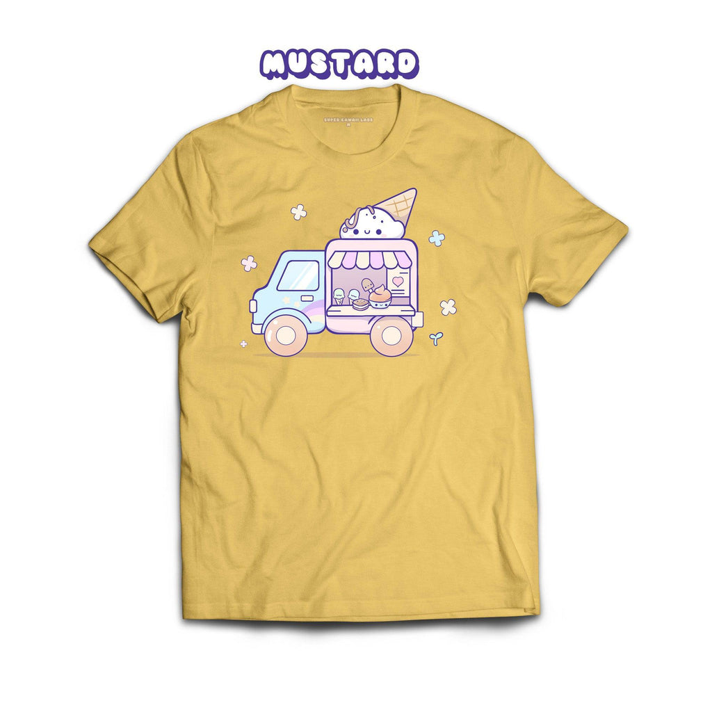IceCreamTruck T-shirt, Mustard 100% Ringspun Cotton T-shirt
