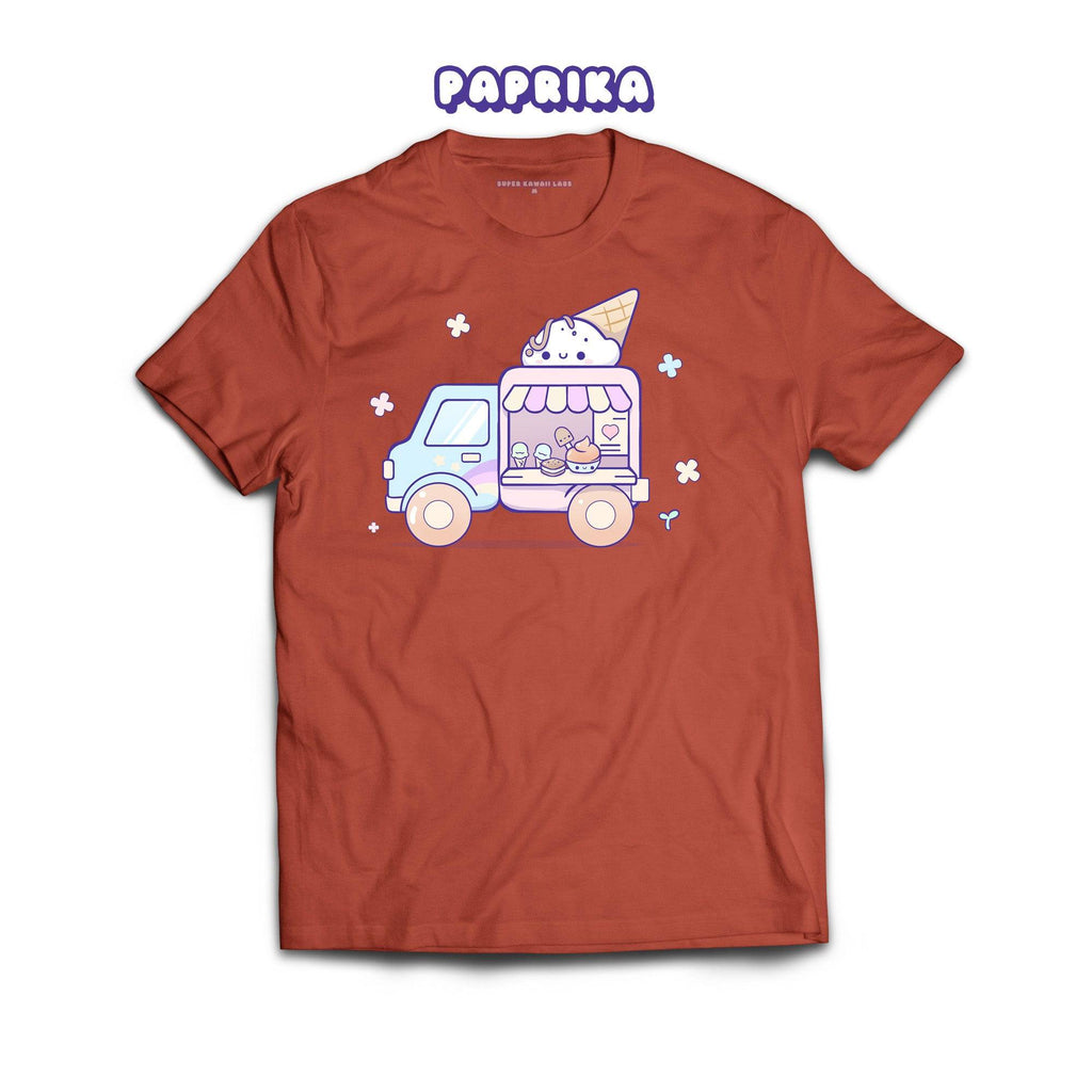 IceCreamTruck T-shirt, Paprika 100% Ringspun Cotton T-shirt