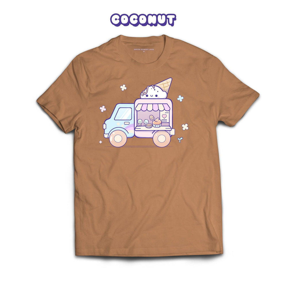 IceCreamTruck T-shirt, Toasted Coconut 100% Ringspun Cotton T-shirt