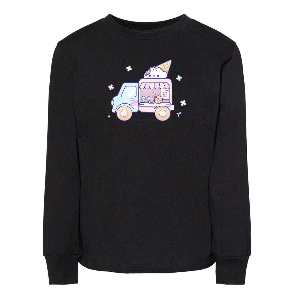 Black IceCreamTruck Toddler Longsleeve Sweatshirt