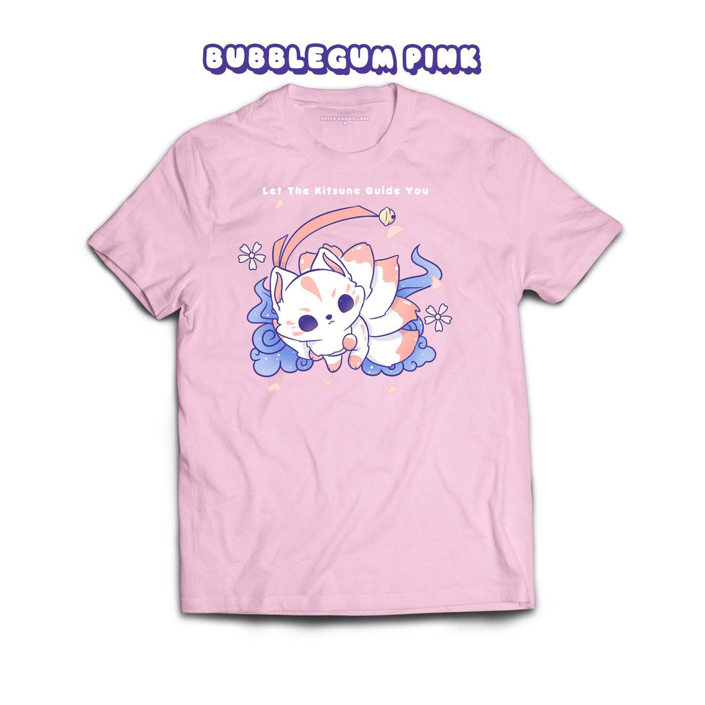Kitsune T-shirt, Bubblegum Pink 100% Ringspun Cotton T-shirt
