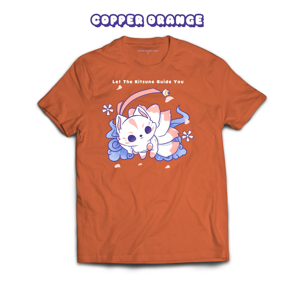 Kitsune T-shirt, Copper Orange 100% Ringspun Cotton T-shirt