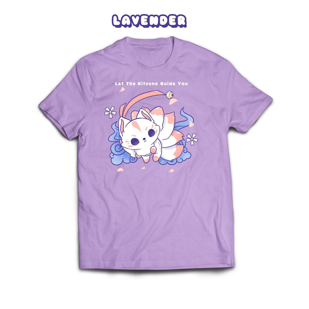 Kitsune T-shirt, Lavender 100% Ringspun Cotton T-shirt