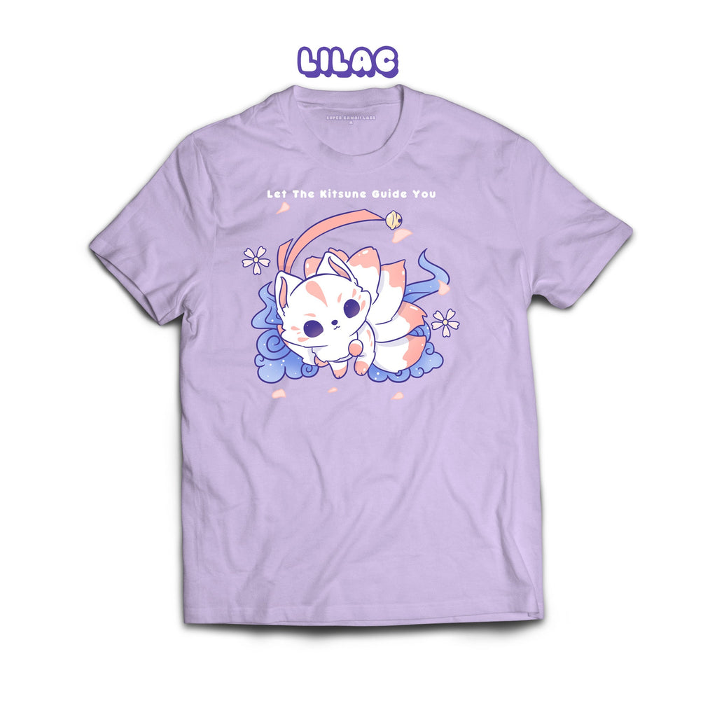 Kitsune T-shirt, Lilac 100% Ringspun Cotton T-shirt
