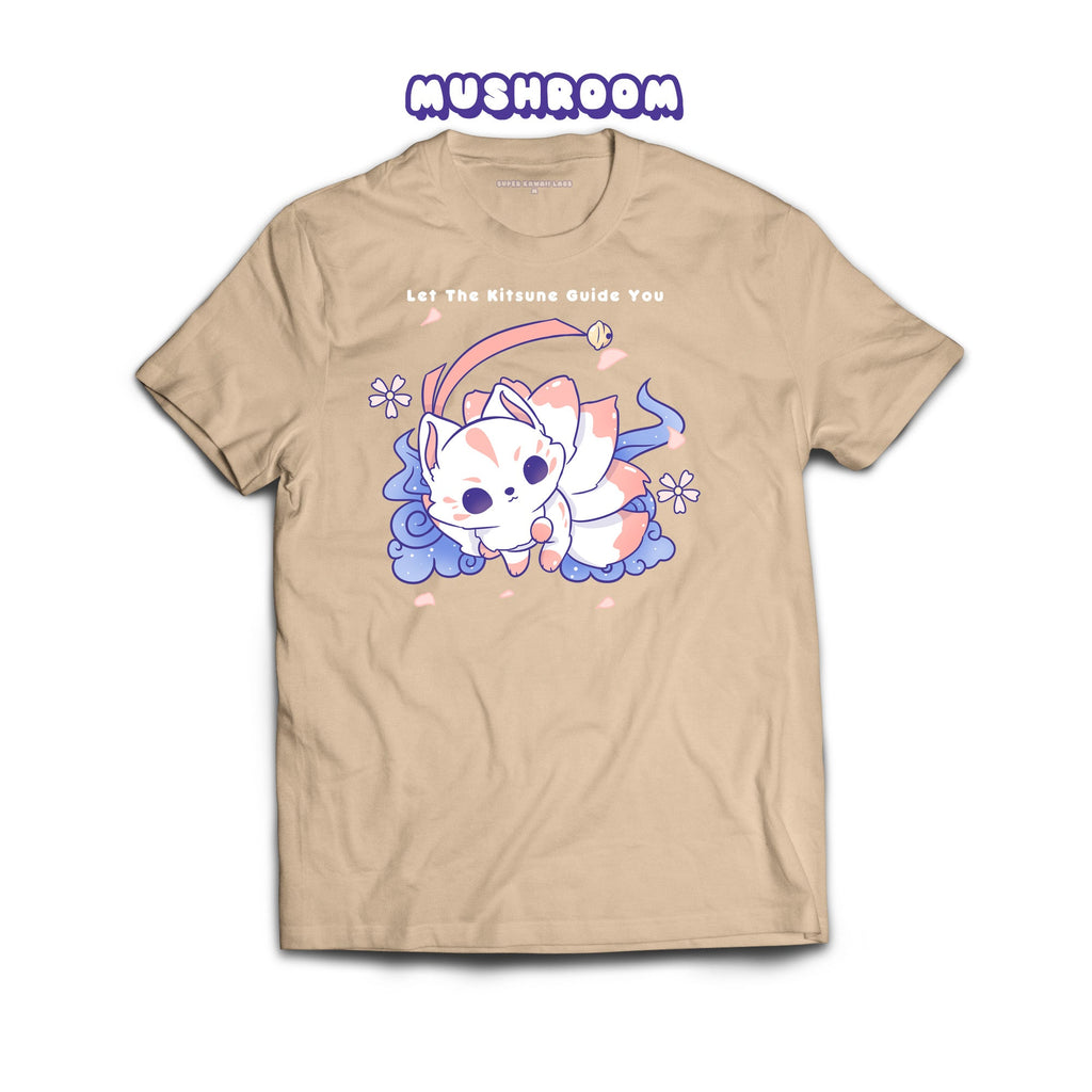 Kitsune T-shirt, Mushroom 100% Ringspun Cotton T-shirt
