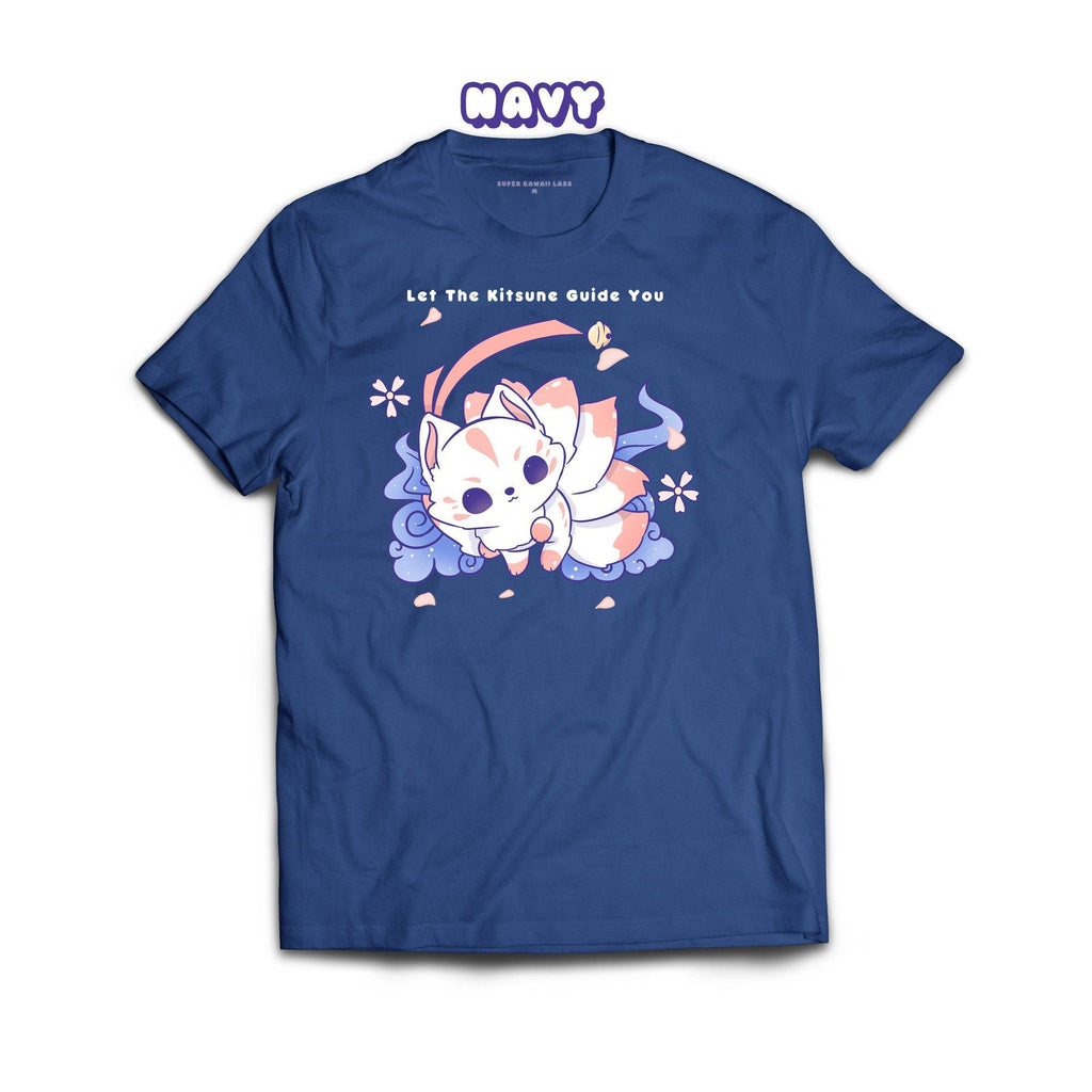 Kitsune T-shirt, Navy 100% Ringspun Cotton T-shirt