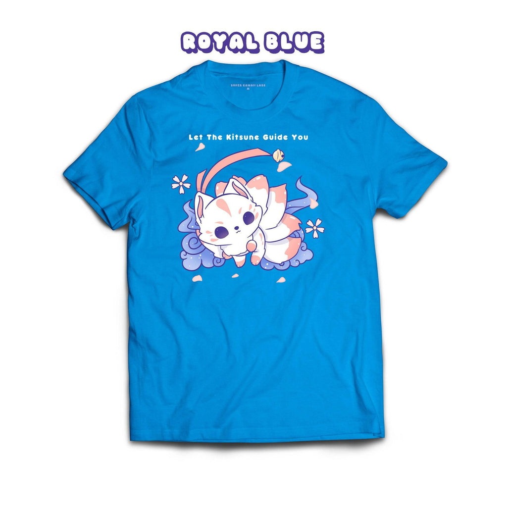 Kitsune T-shirt, Royal Blue 100% Ringspun Cotton T-shirt