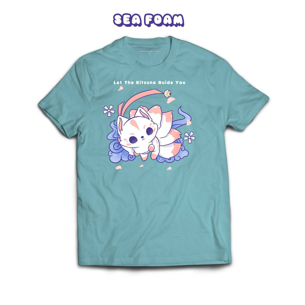 Kitsune T-shirt, Sea Foam 100% Ringspun Cotton T-shirt