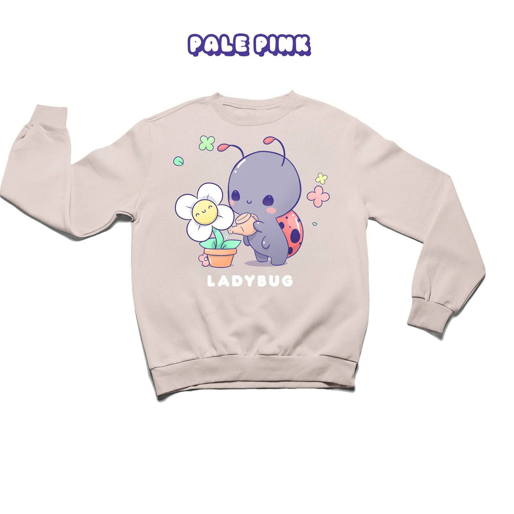 Ladybug Pale Pink Crewneck Sweatshirt