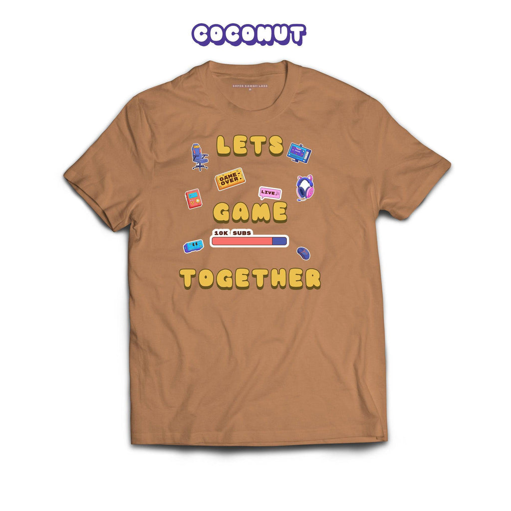 Let's Game Together T-shirt, Toasted Coconut 100% Ringspun Cotton T-shirt