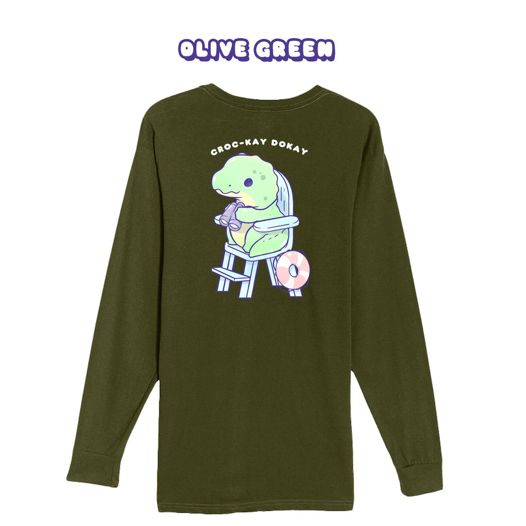 LifegaurdGator Olive Green Longsleeve T-shirt