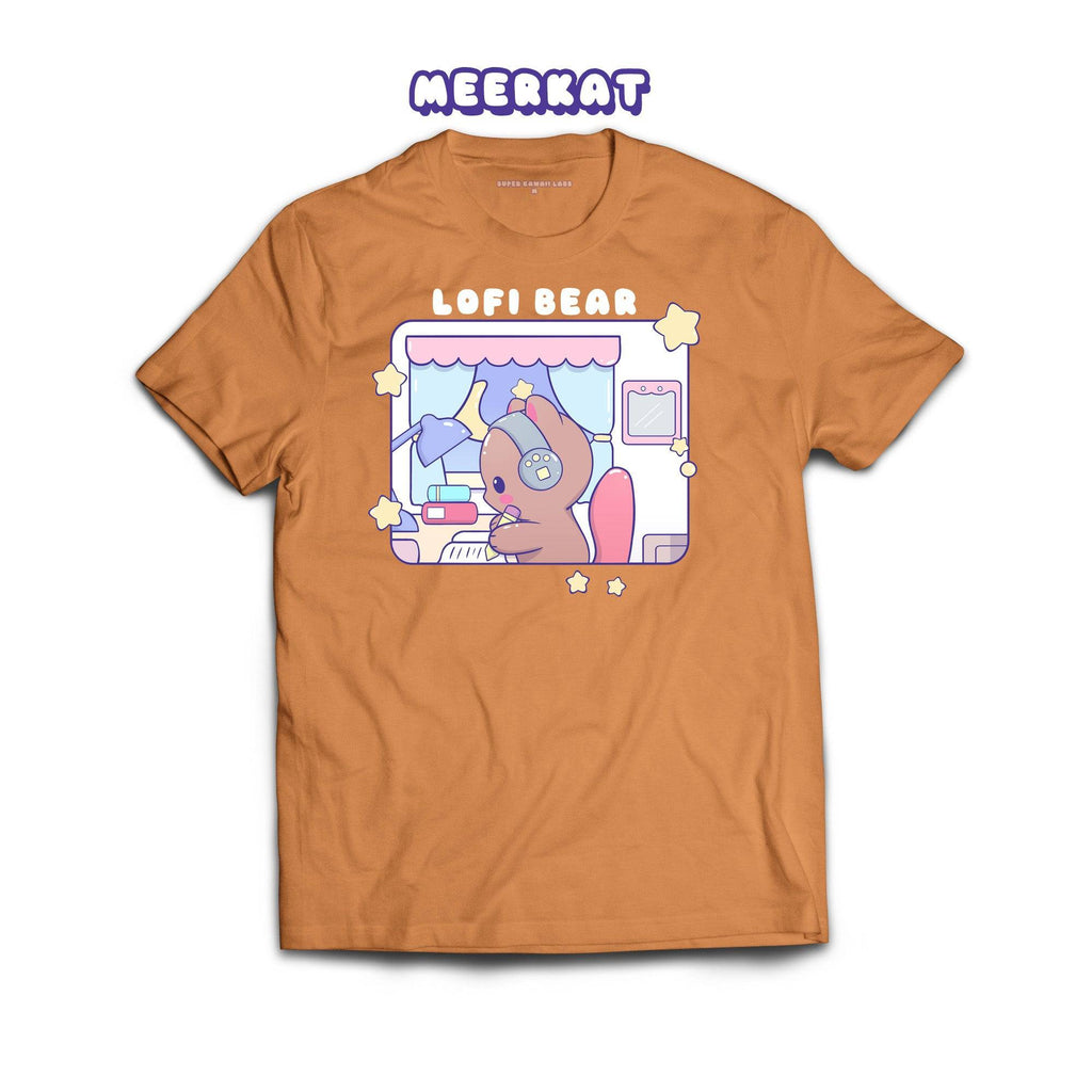 Lofi Bear T-shirt, Meerkat 100% Ringspun Cotton T-shirt