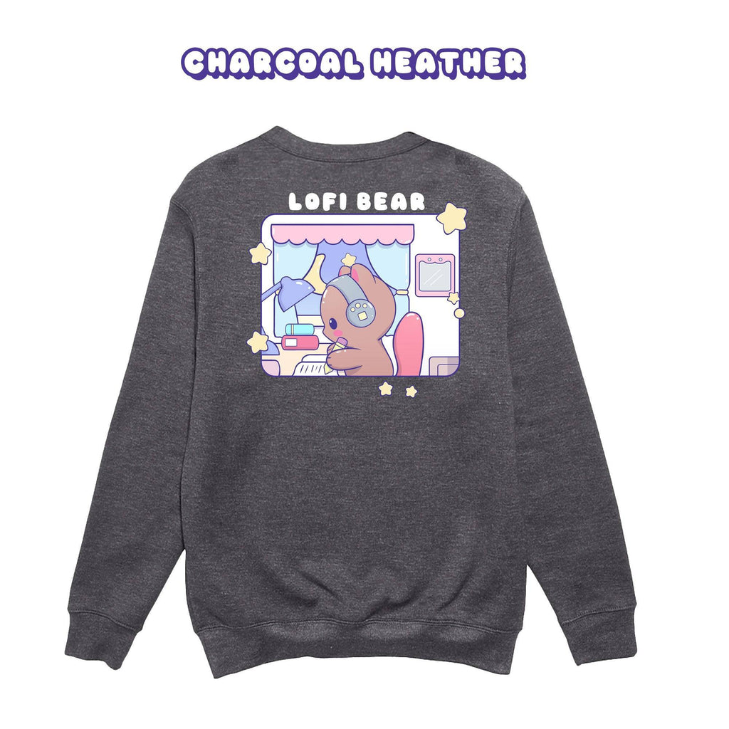Lofi Bear Crewneck Premium Sweater - Super Kawaii Labs