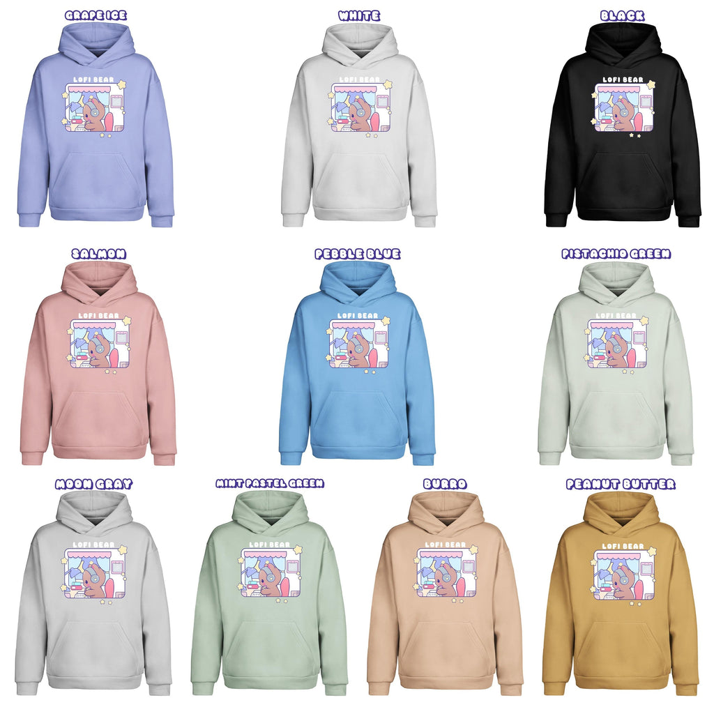 Lofi Bear Pullover Urban Hoodie - Super Kawaii Labs