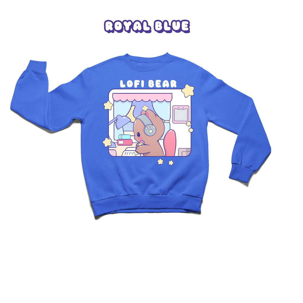 Lofi Bear Crewneck Premium Sweater - Super Kawaii Labs