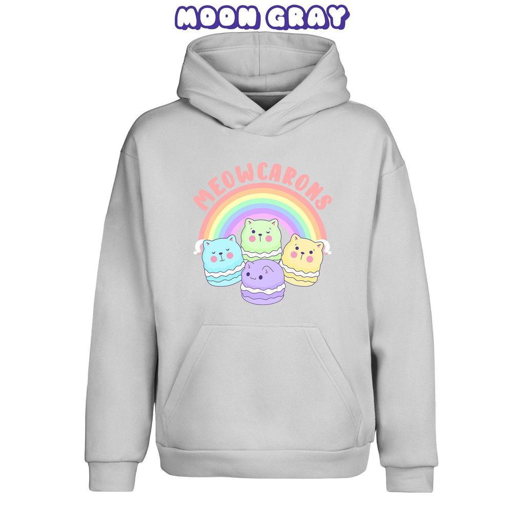 Meowcaroons1 Moon Gray Pullover Urban Hoodie