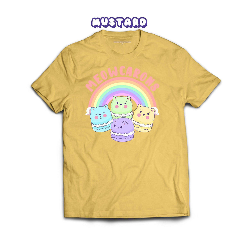 Meowcaroons1 T-shirt, Mustard 100% Ringspun Cotton T-shirt