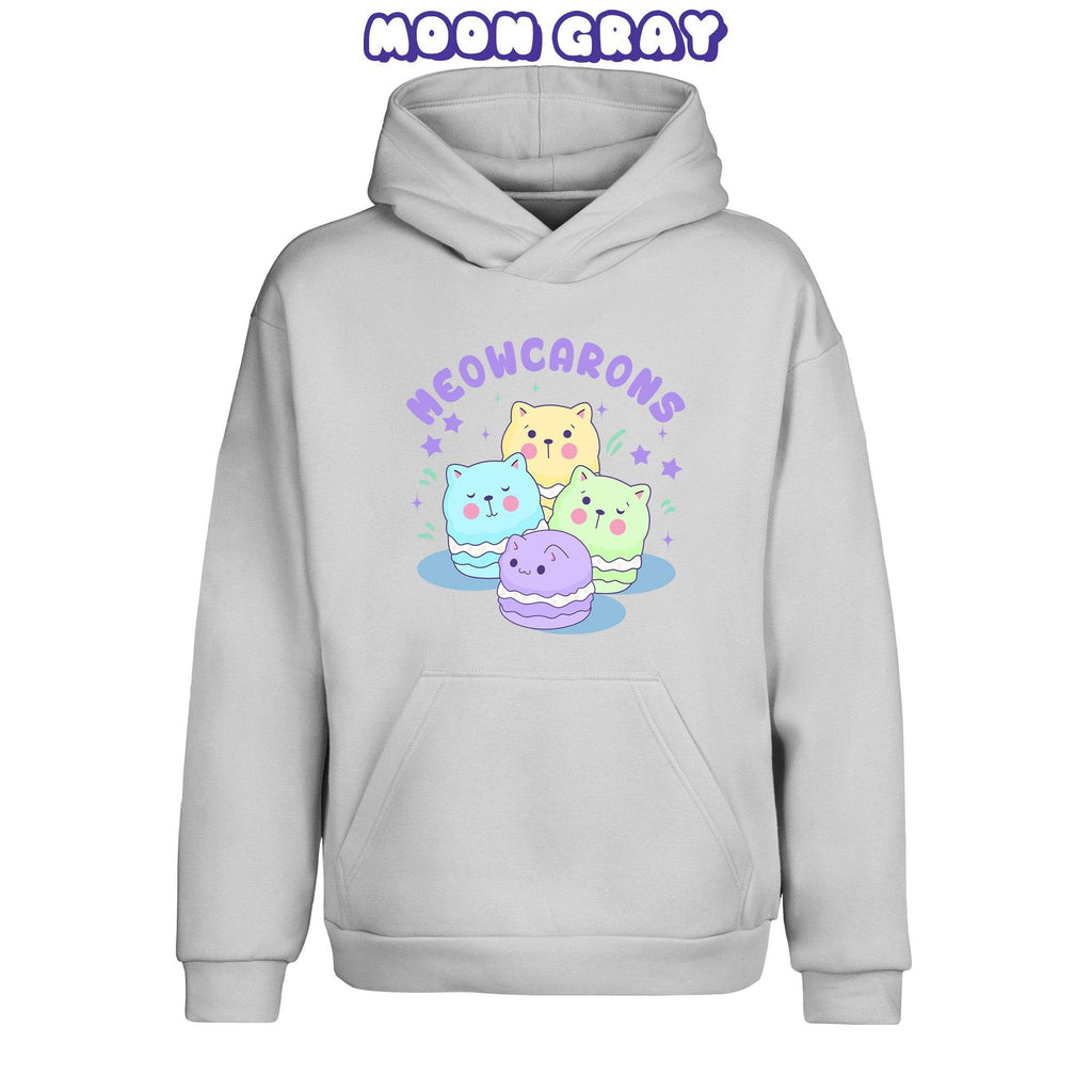 Meowcaroons2 Moon Gray Pullover Urban Hoodie