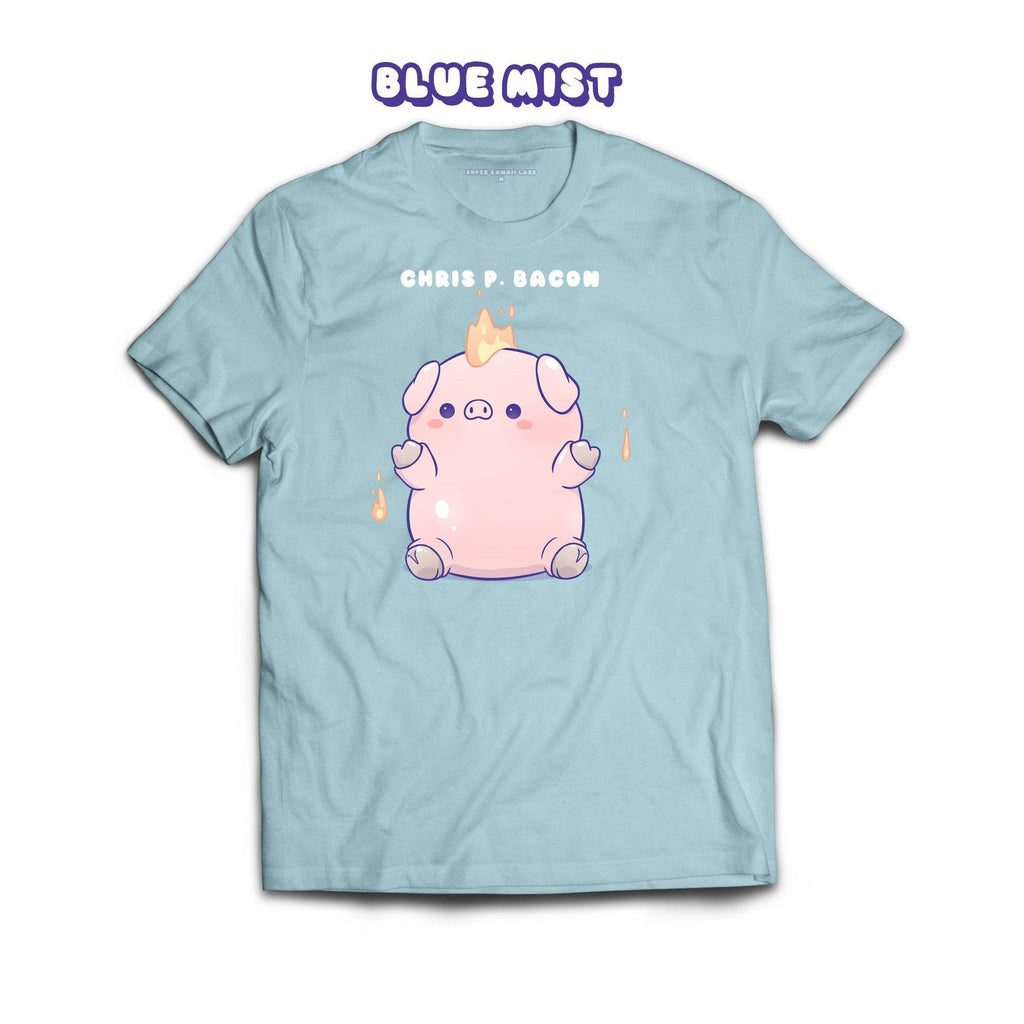 Pig T-shirt, Blue Mist 100% Ringspun Cotton T-shirt