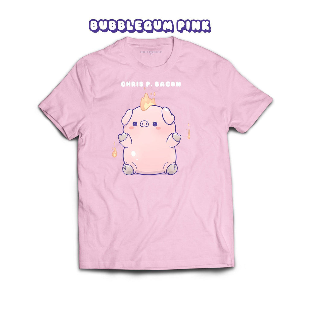 Pig T-shirt, Bubblegum Pink 100% Ringspun Cotton T-shirt