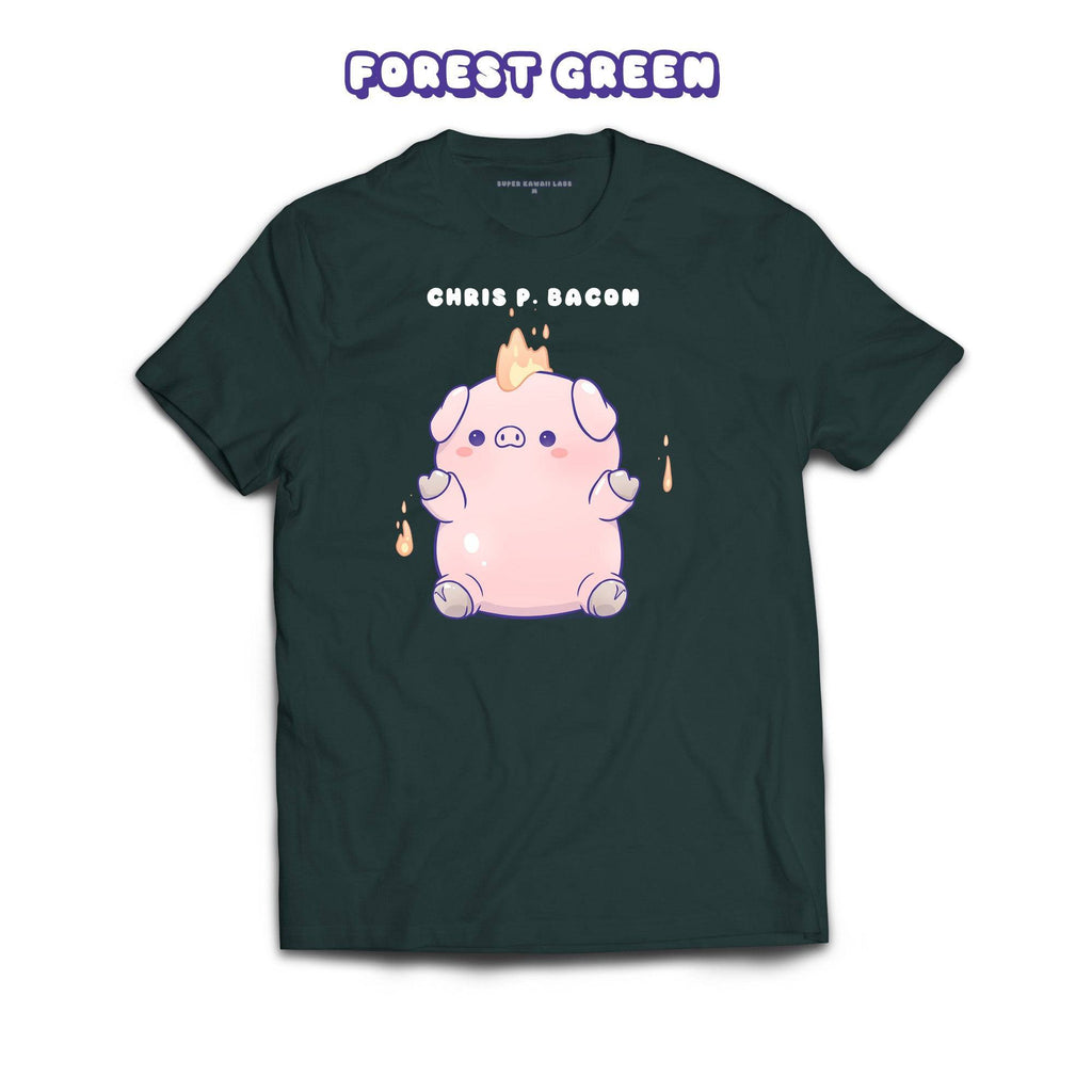 Pig T-shirt, Forest Green 100% Ringspun Cotton T-shirt