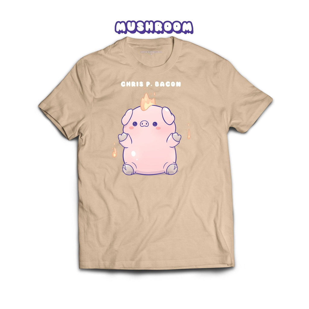 Pig T-shirt, Mushroom 100% Ringspun Cotton T-shirt
