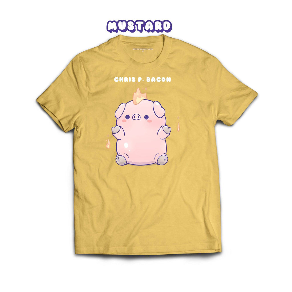 Pig T-shirt, Mustard 100% Ringspun Cotton T-shirt