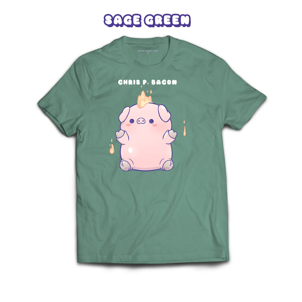 Pig T-shirt, Sage 100% Ringspun Cotton T-shirt